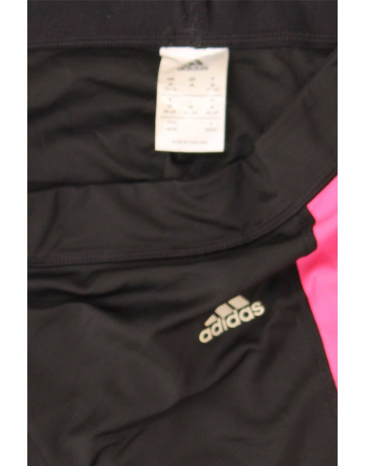 Leggings grafici da donna Adidas UK 12/14 Medium Black Colourblock