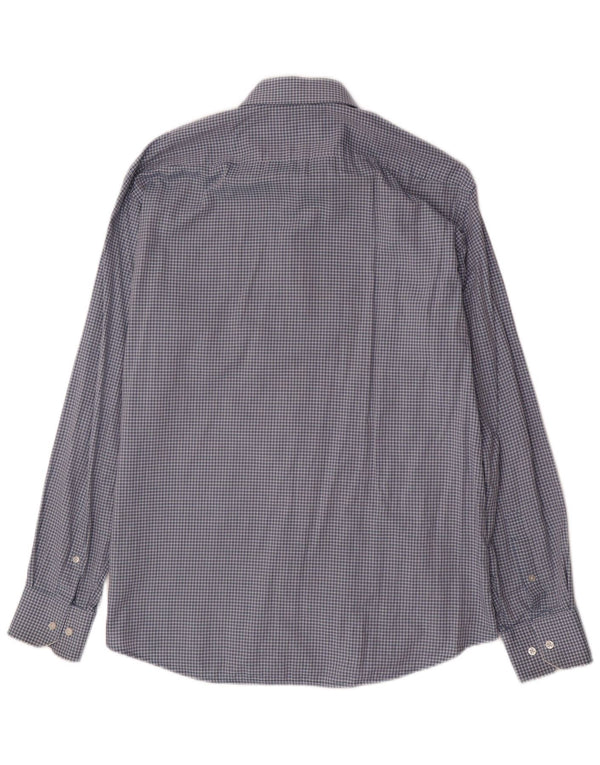Camicia HUGO BOSS da uomo vestibilità regolare taglia 42 16 1/2 grande a quadretti blu
