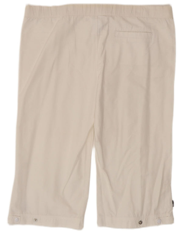 Pantaloncini Bermuda da donna Adidas UK 14 Large W36 cotone bianco