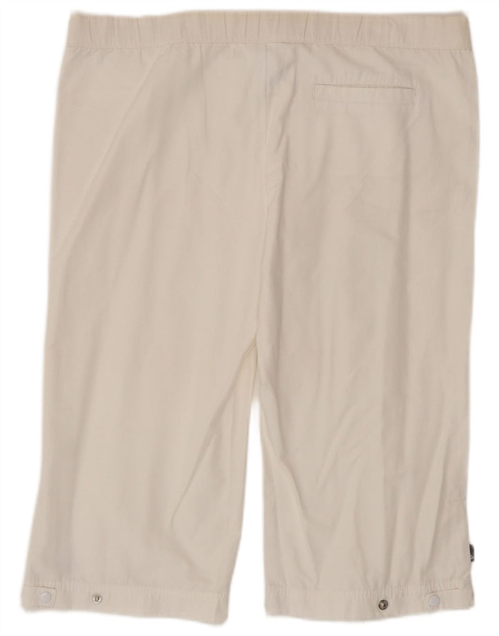 Pantaloncini Bermuda da donna Adidas UK 14 Large W36 cotone bianco