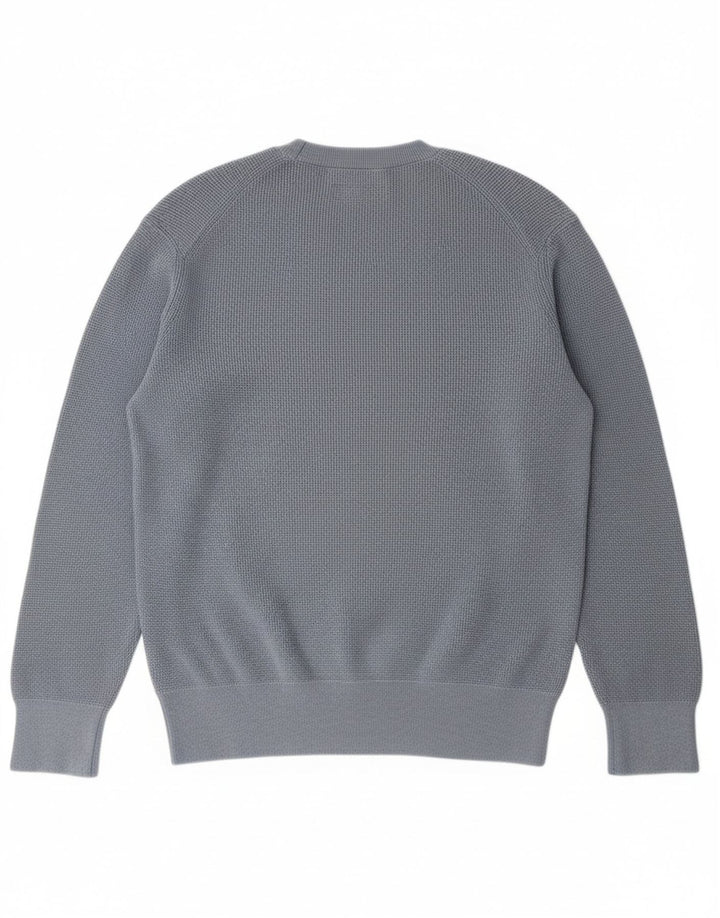 ALL SAINTS Maglione da uomo girocollo in cotone blu medio