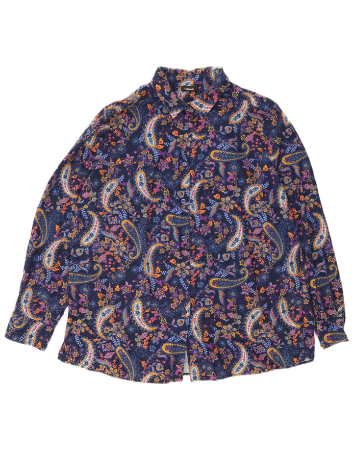 Walbusch Camicia oversize da donna Camicetta IT 44 Medio Blu navy Paisley