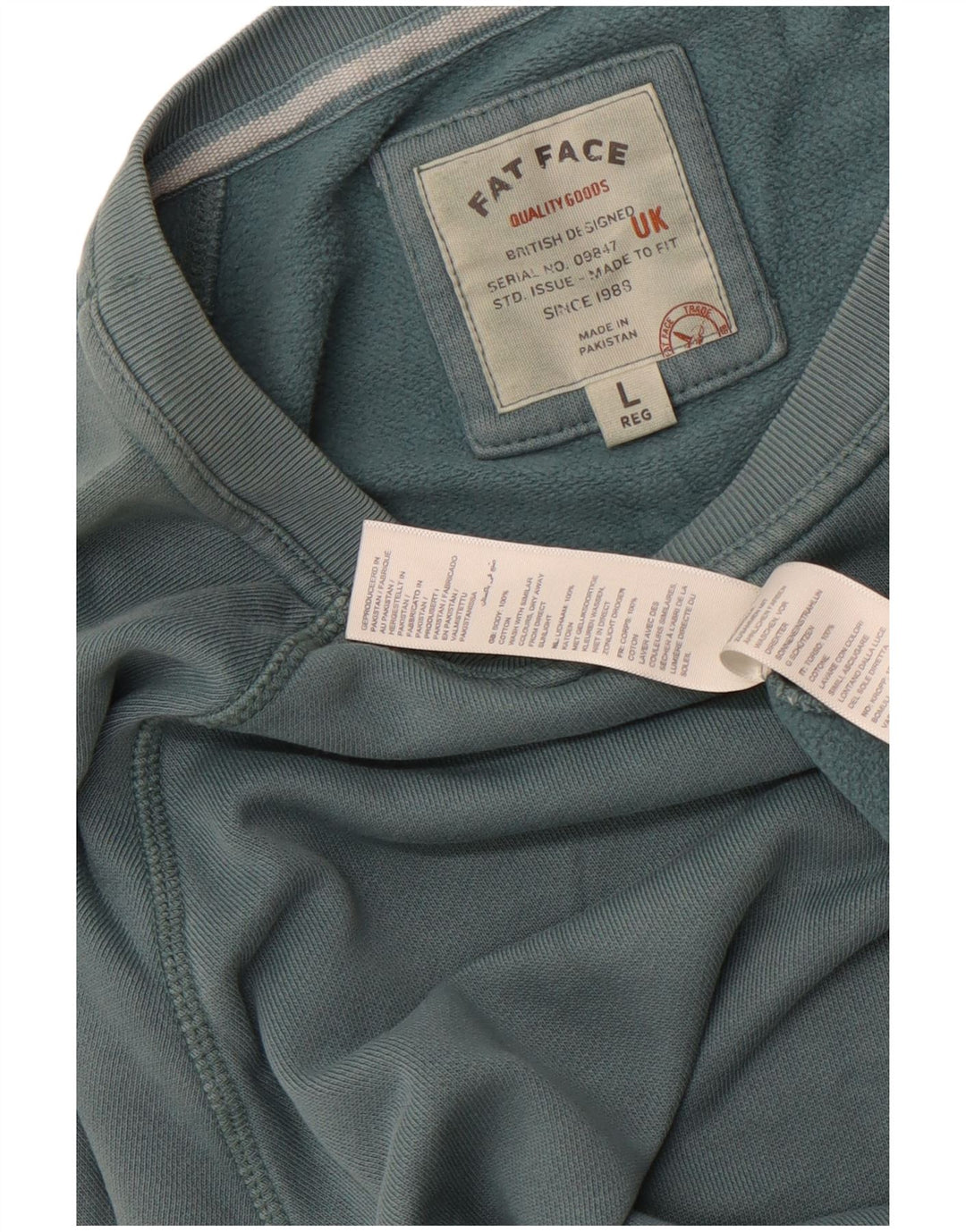 Felpa grafica da uomo Fat Face Maglione grande cotone verde