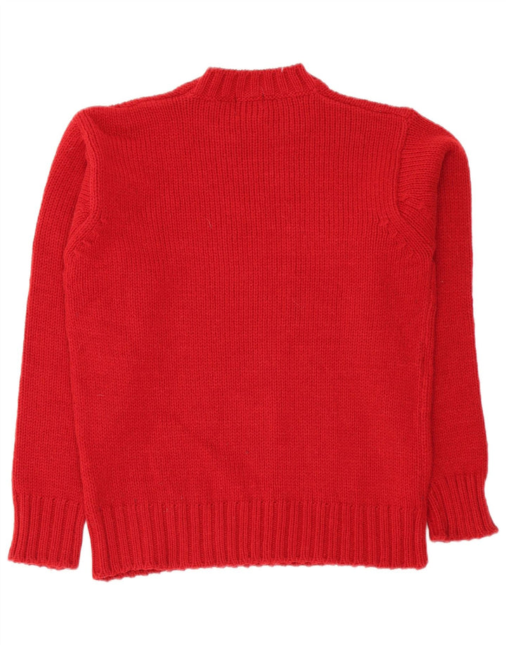Maglione maglione da uomo a collo alto Energie piccolo acrilico rosso