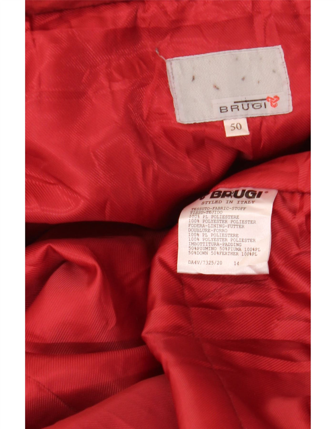 BRUGI Cappotto imbottito oversize con cappuccio da donna IT 50 XL Poliestere rosso