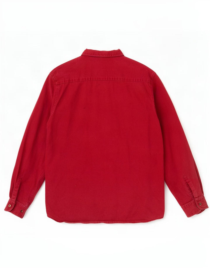 Camicia da uomo Wrangler grande in cotone bordeaux