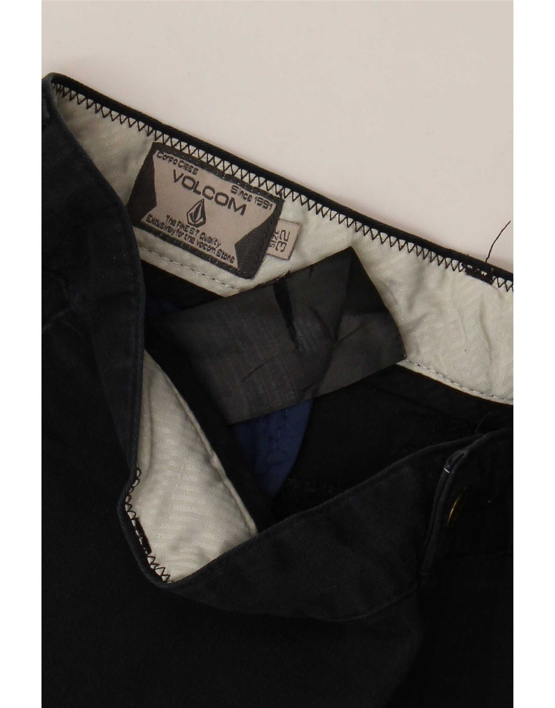 Pantaloncini chino da uomo Volcom W32 cotone blu navy medio