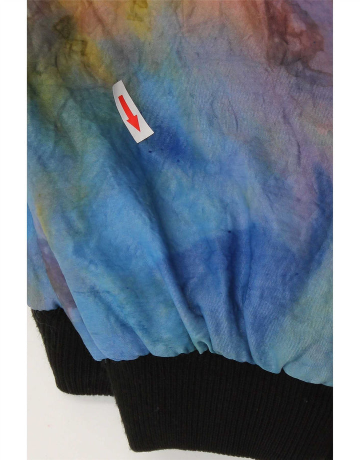 Giubbotto bomber vintage da donna IT 42 medio multicolore in poliammide tie-dye