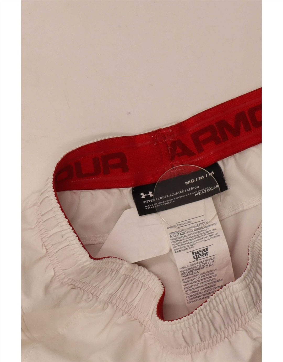 Pantaloncini sportivi Under Armour da uomo Heat Gear, poliestere color block bianco medio