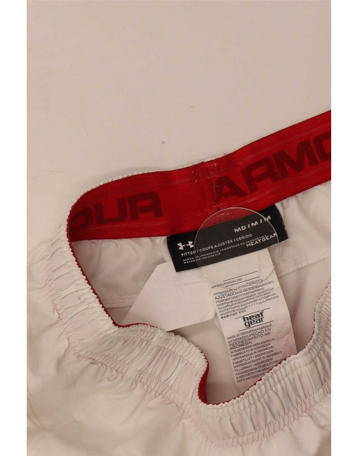 Pantaloncini sportivi Under Armour da uomo Heat Gear, poliestere color block bianco medio