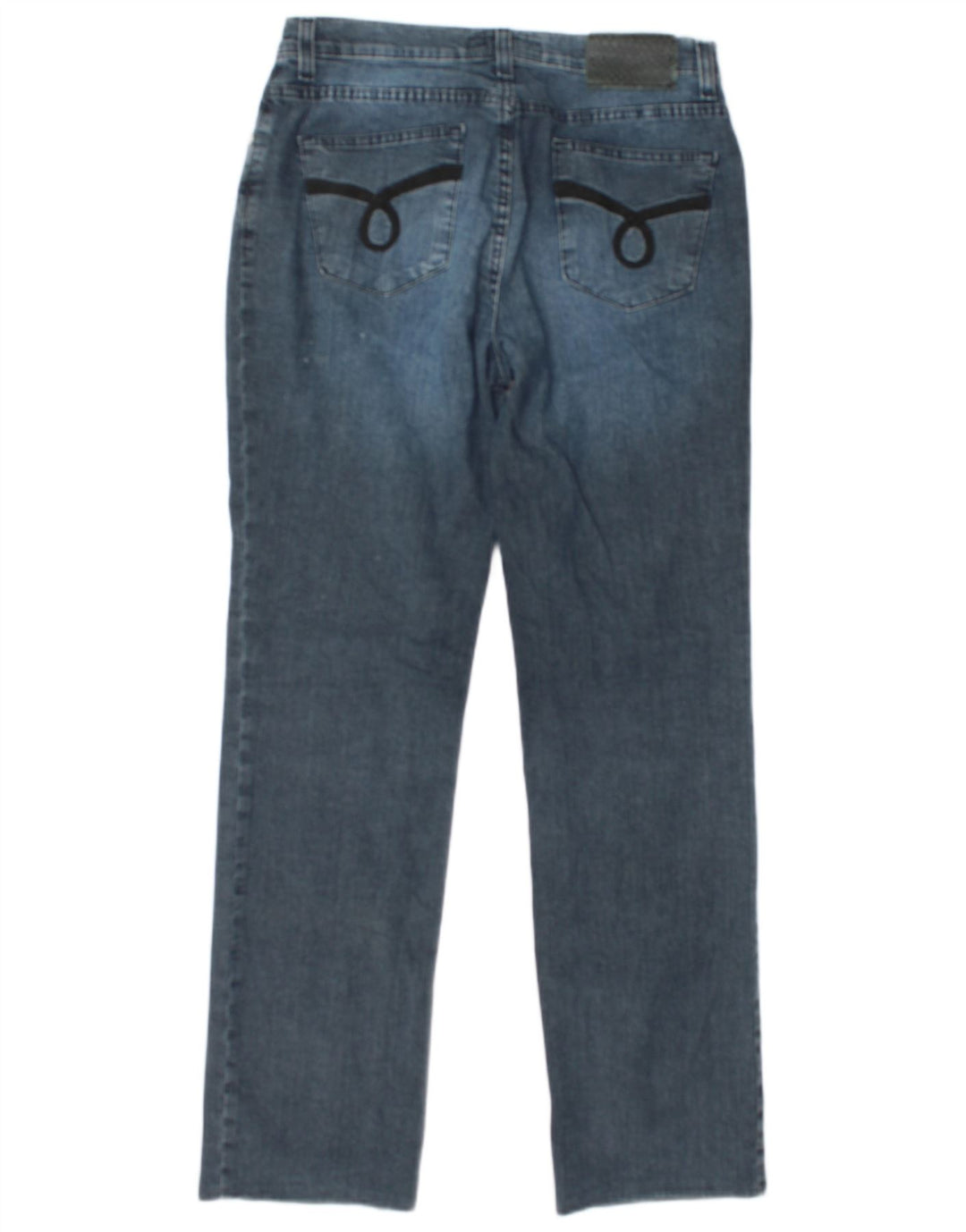TRUSSARDI Womens Straight Jeans W30 L30 Navy Blue Cotton