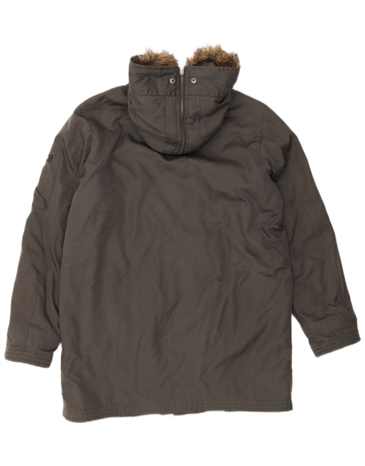 Giacca Parka con cappuccio da uomo Woolrich UK 40 grande grigia