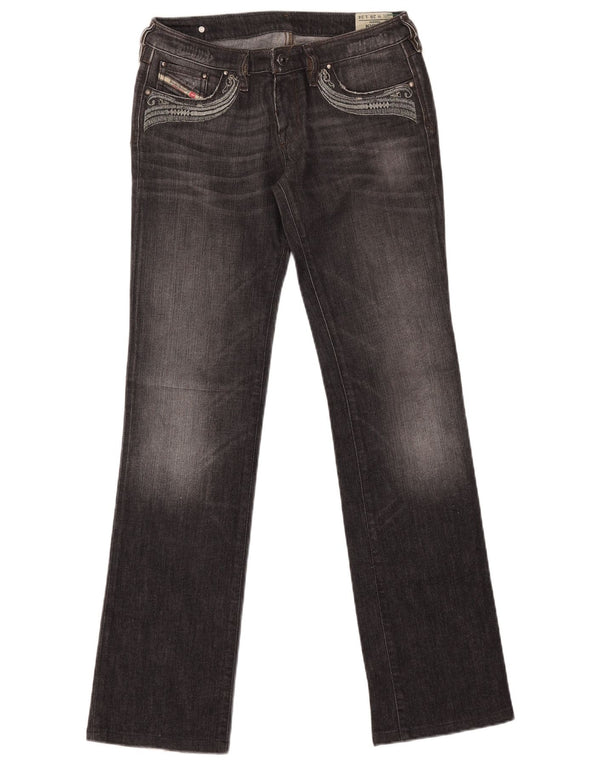 Jeans dritti Kycut da donna Diesel W28 L34 cotone nero