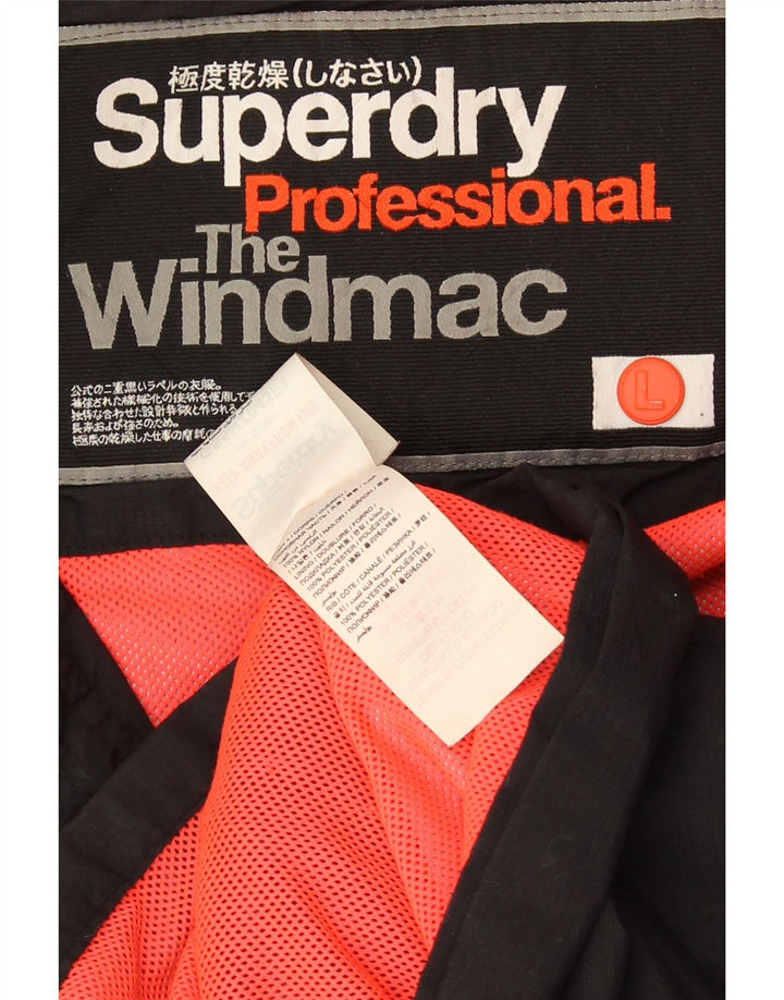 Giacca a vento da donna Superdry The Windmac Graphic Windbreaker UK 16 Large Nera