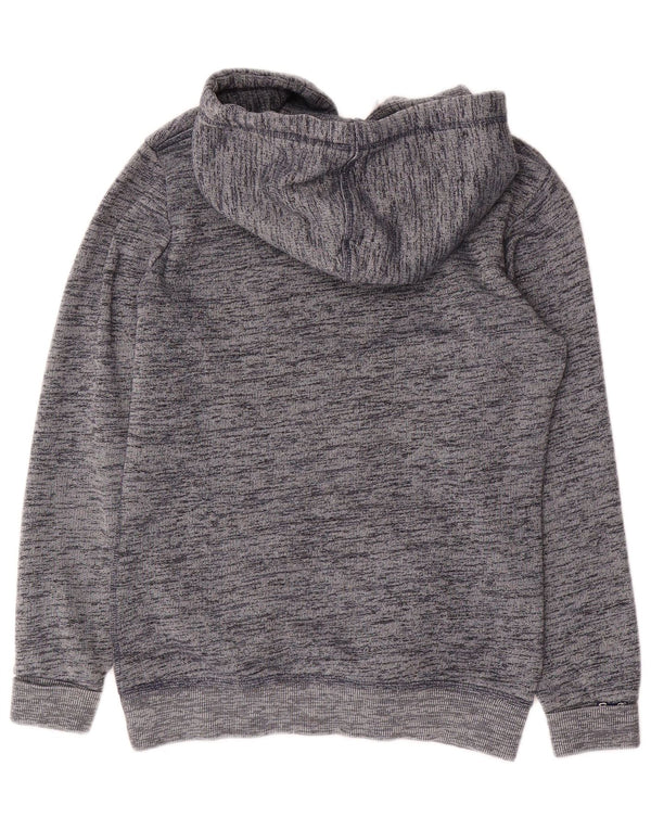 Maglione con cappuccio grafico oversize da donna SUPERDRY UK 6 XS grigio chiazzato