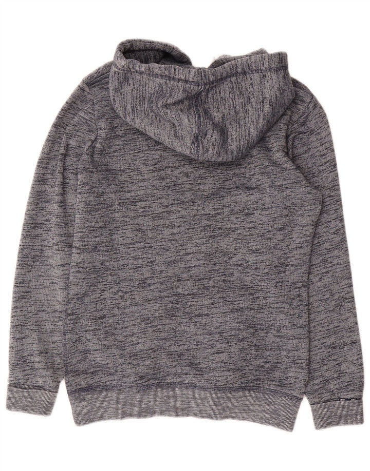 Maglione con cappuccio grafico oversize da donna SUPERDRY UK 6 XS grigio chiazzato