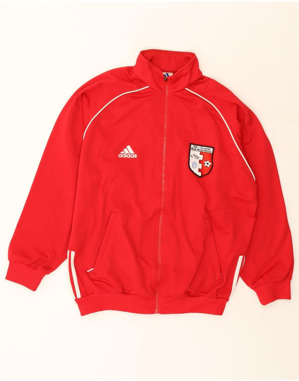 Giacca da tuta grafica da uomo Adidas UK 42/44 Large Rosso Sport
