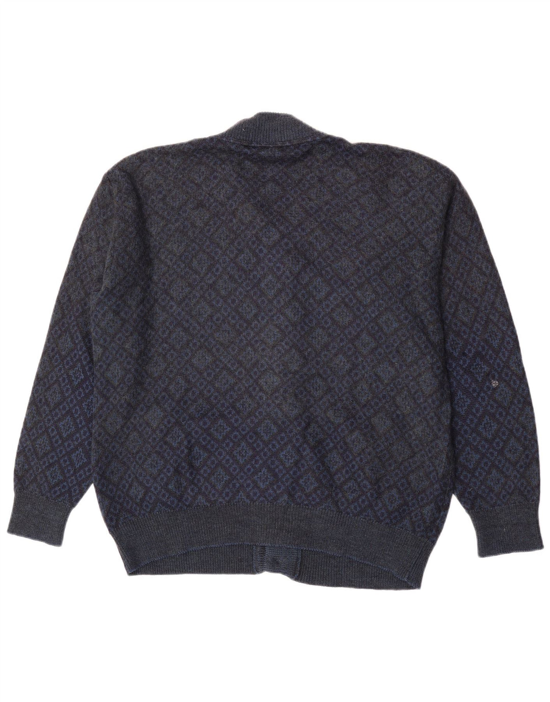 Maglione cardigan da uomo Della Ciana IT 52 Large Blu Navy Argyle/Diamante