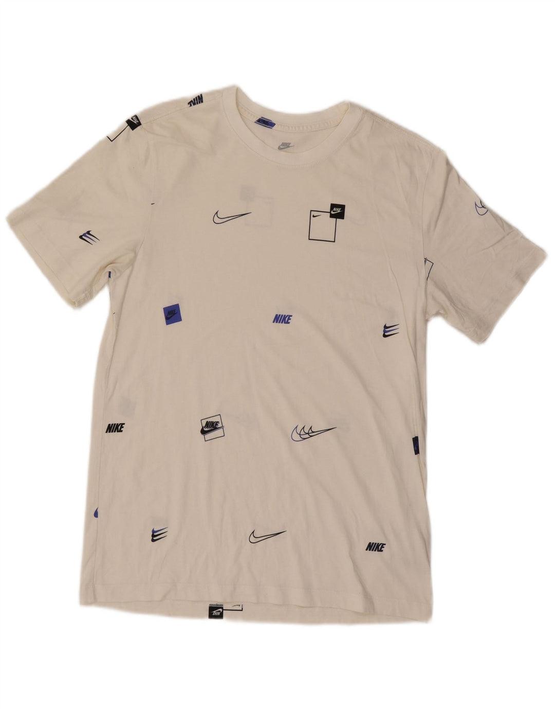T-shirt grafica da uomo Nike Top in cotone bianco medio