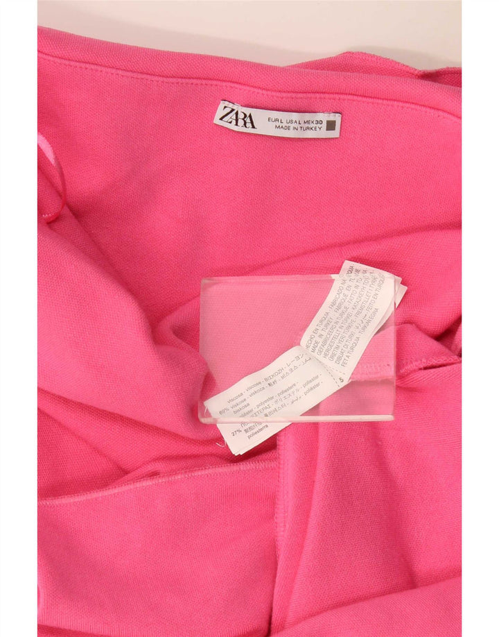 Abito senza spalline da donna Zara UK 14 Large Rosa in viscosa