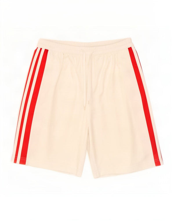 Pantaloncini sportivi Adidas da uomo di colore bianco medio in poliestere