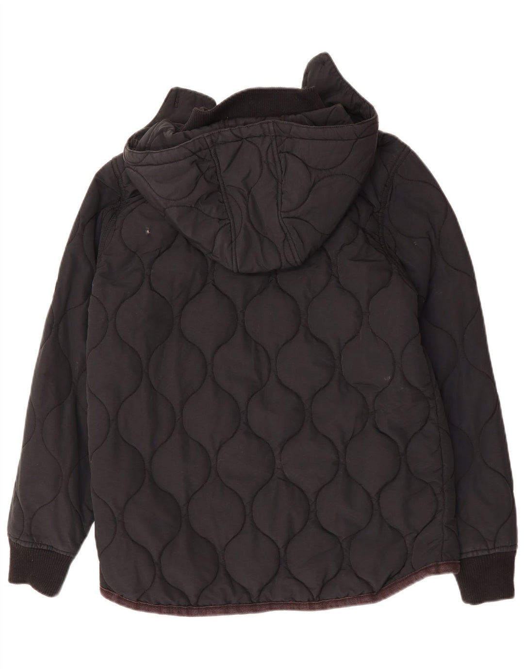 Giacca imbottita con cappuccio da uomo LYLE & SCOTT UK 40 grande cotone nero