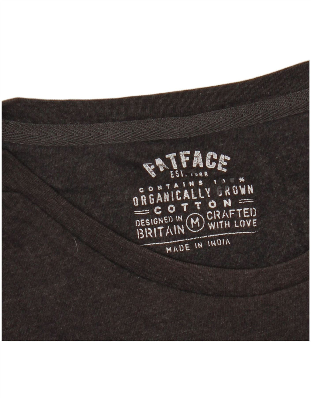 T-shirt da uomo FAT FACE Top in cotone grigio medio