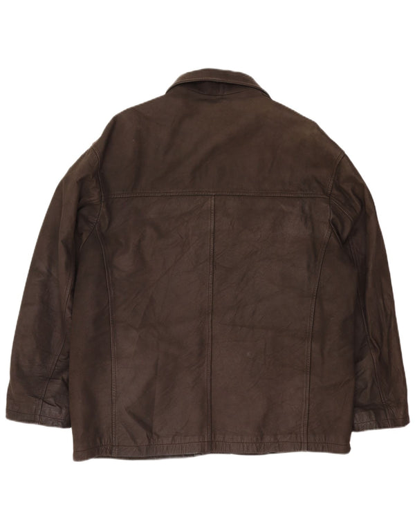 Giacca in pelle da uomo Clinton UK 40 grande in pelle marrone