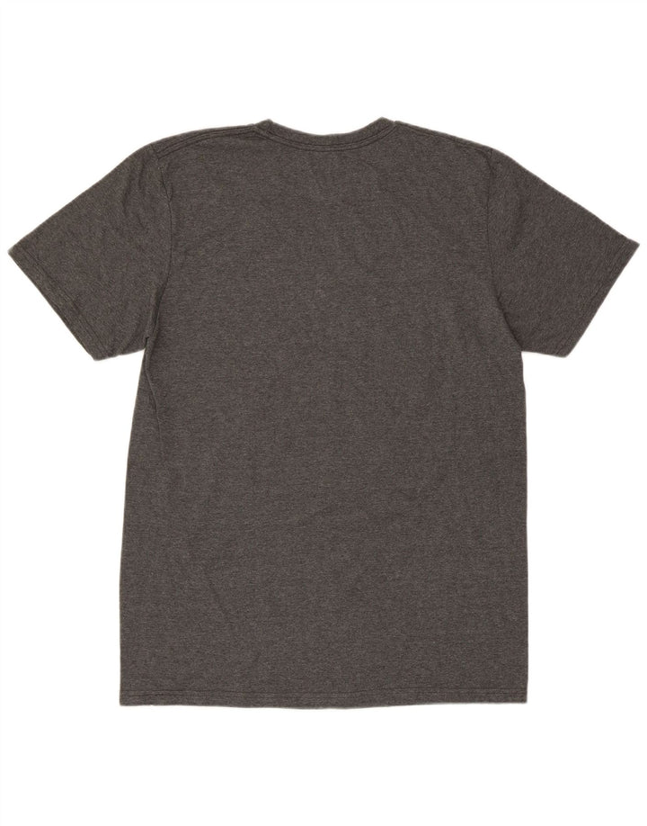 T-shirt grafica regolare da uomo Adidas Top in cotone grigio medio