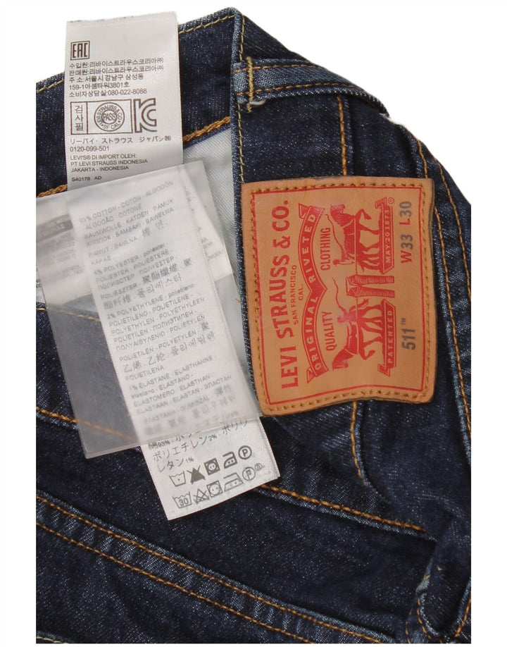 Jeans Levi's Uomo 511 Slim W33 L28 Cotone Blu
