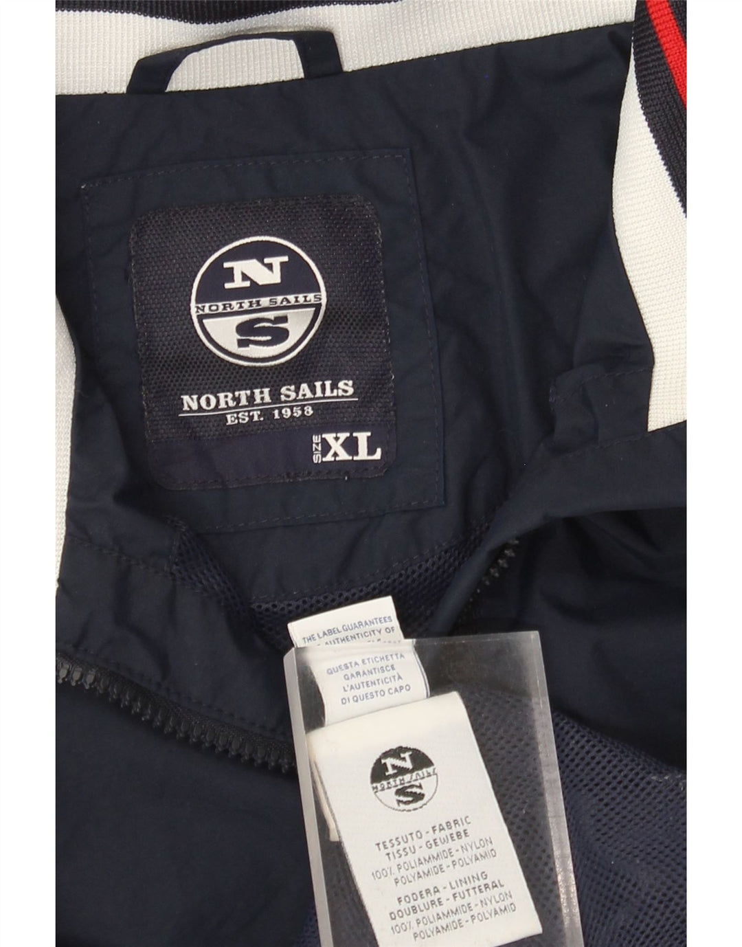 Giubbotto bomber da uomo North Sails UK 42 XL blu navy in poliammide