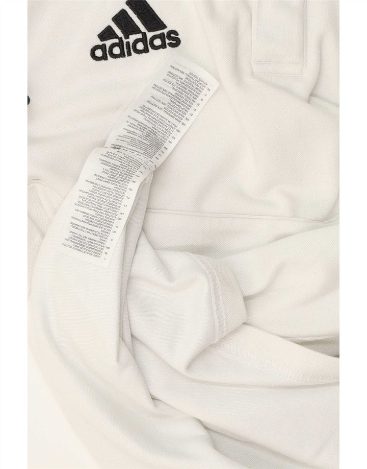 Polo Adidas Aeroready da uomo in cotone bianco medio