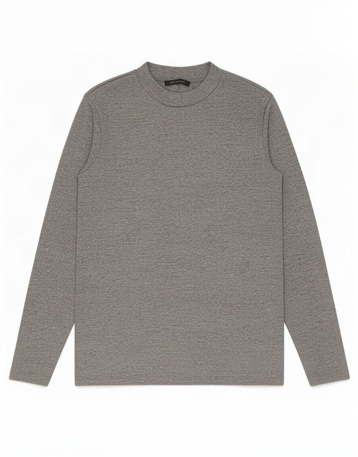 Marks & Spencer Top da donna a maniche lunghe UK 14 Large Poliestere chiazzato grigio