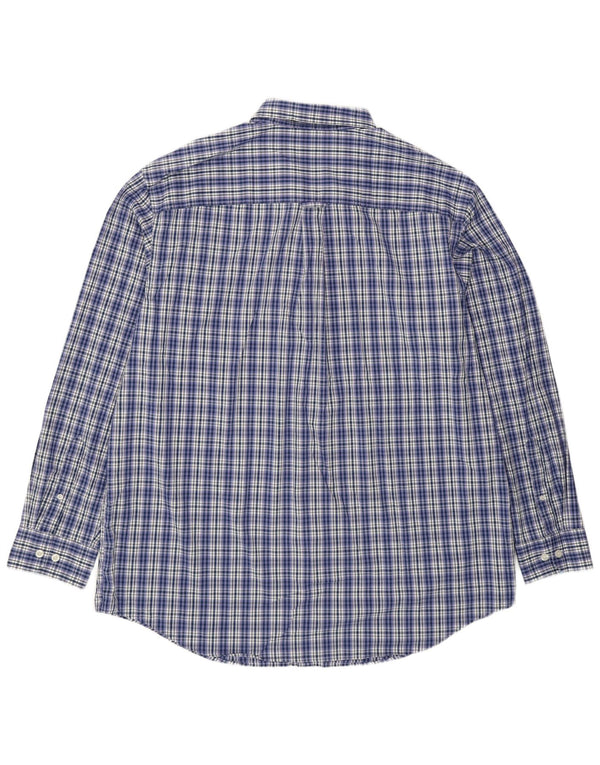Camicia alta da uomo Izod 2XL cotone scozzese blu