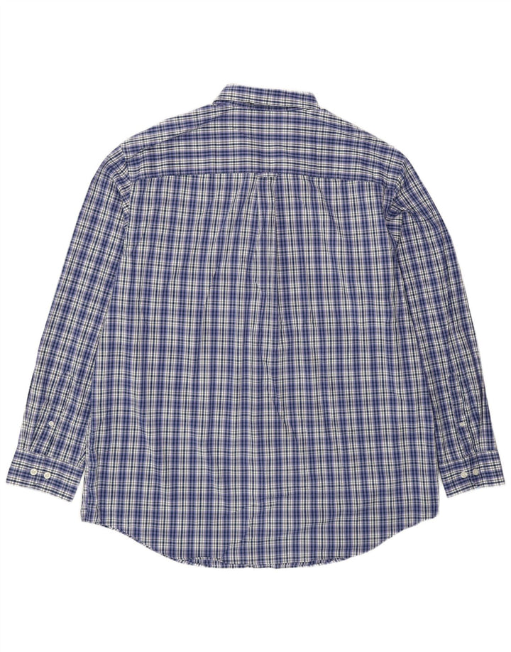 Camicia alta da uomo Izod 2XL cotone scozzese blu