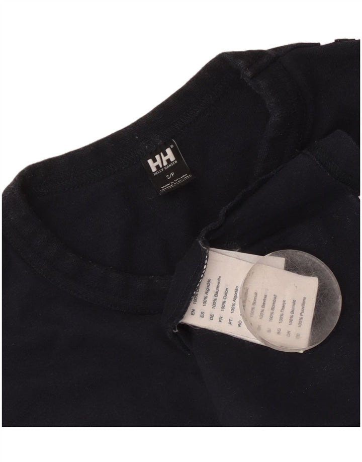T-shirt grafica da uomo Helly Hansen Top Small in cotone color block blu navy