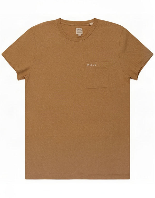 T-shirt da uomo Jack Wills Top in cotone beige medio