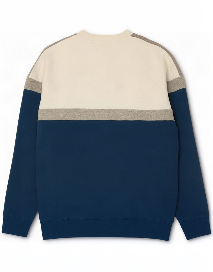 Felpa da uomo Adidas Felpa in cotone color block blu medio