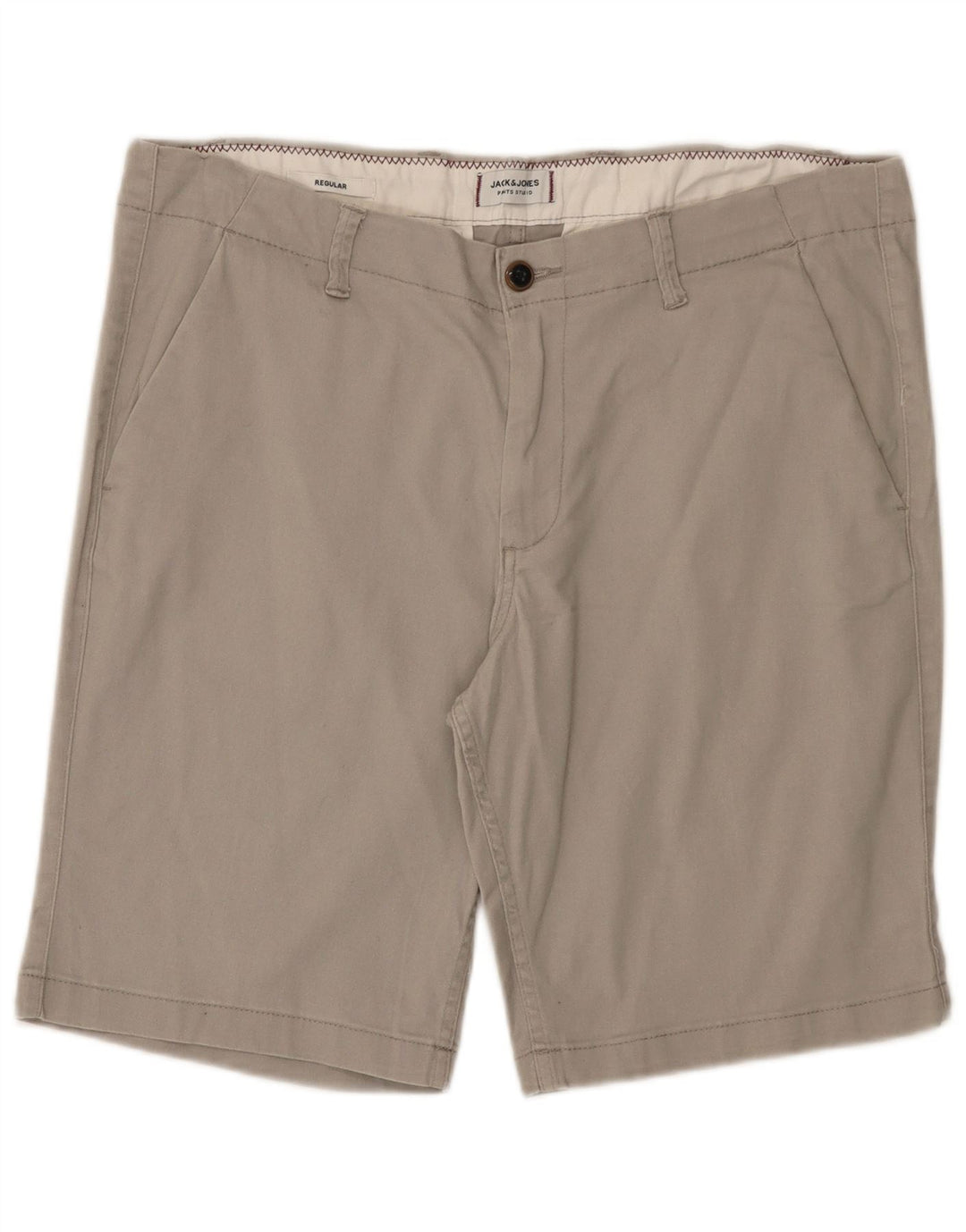 Pantaloncini chino regolari da uomo Jack & Jones XL W38 cotone grigio