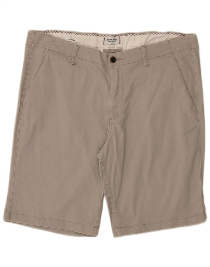 Pantaloncini chino regolari da uomo Jack & Jones XL W38 cotone grigio