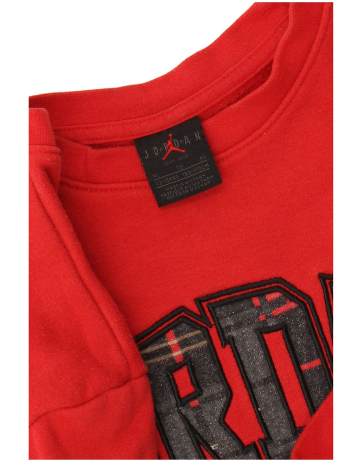 Felpa con grafica Jordan per ragazzi 13-14 anni XL Rossa