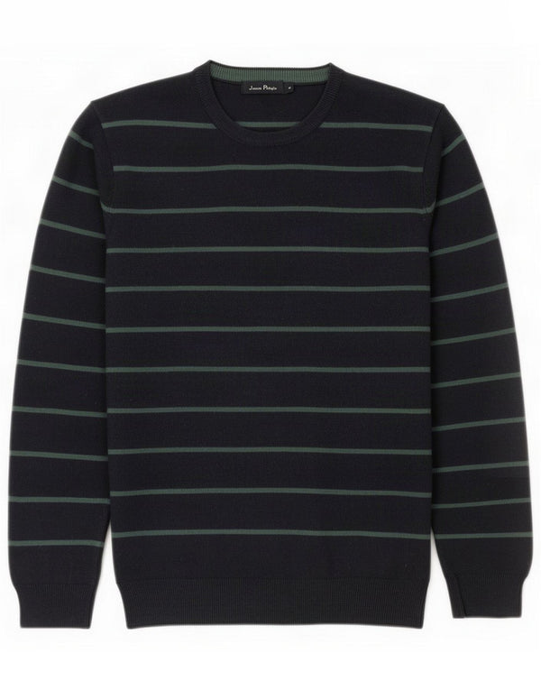 James Pringle Maglione girocollo da uomo a righe medie blu navy