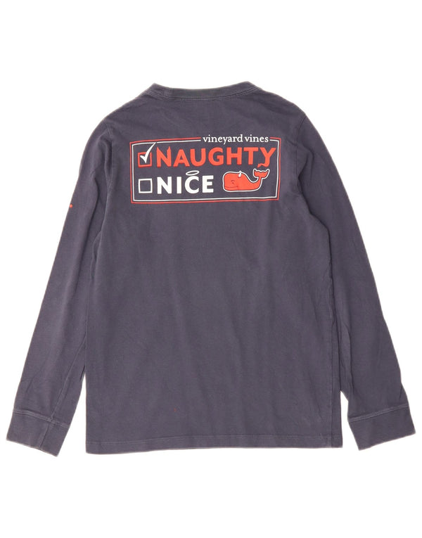 Top grafico da ragazzo Vineyard Vines manica lunga 11-12 anni piccolo blu navy