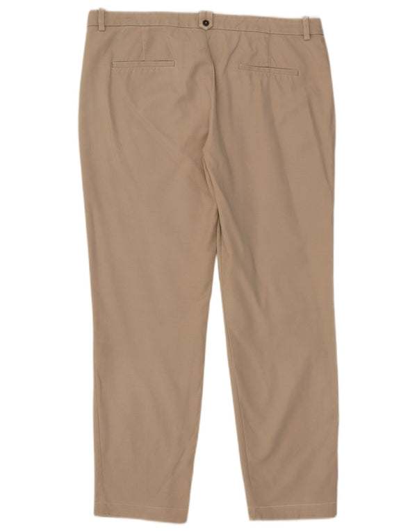 Pantaloni chino dritti da donna Zara EU 42 Large W32 L27 Cotone beige