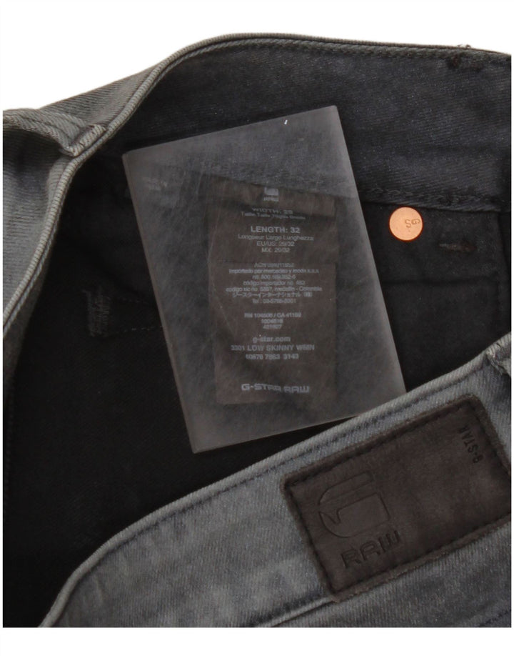 Jeans skinny a vita bassa G-STAR da donna 3301 W29 L32 cotone grigio