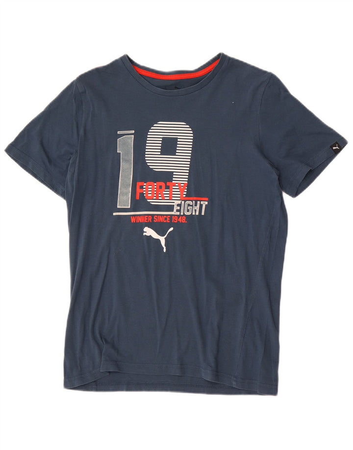 Maglietta grafica Puma da ragazzo, 13-14 anni, blu navy