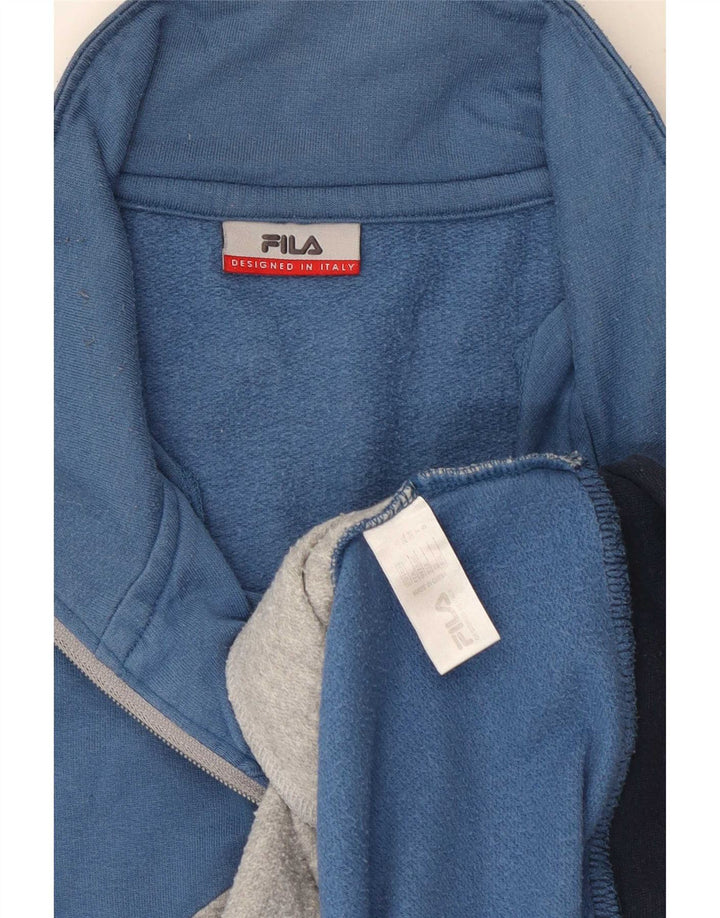 Giacca da ginnastica da uomo Fila XL in cotone color block multicolore
