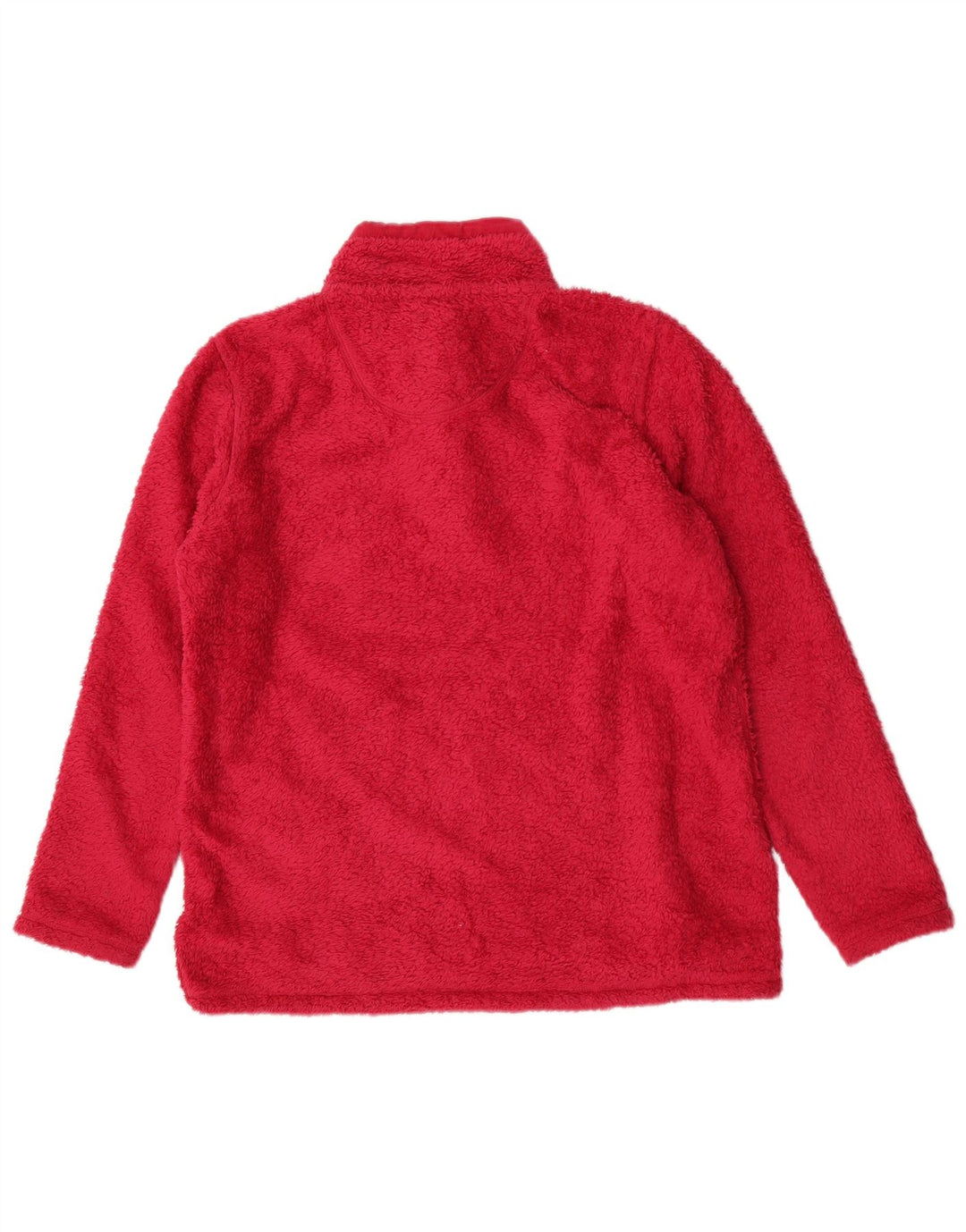 Crew Clothing Maglione in pile da donna con collo a bottoni UK 14 Grande poliestere rosa
