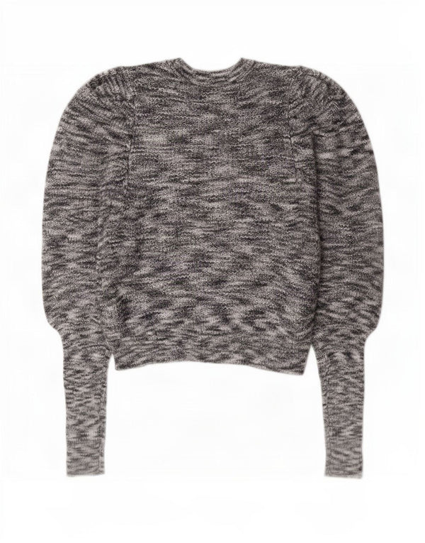 Maglione corto da donna con scollo a barca Ted Baker taglia 2 piccolo grigio screziato