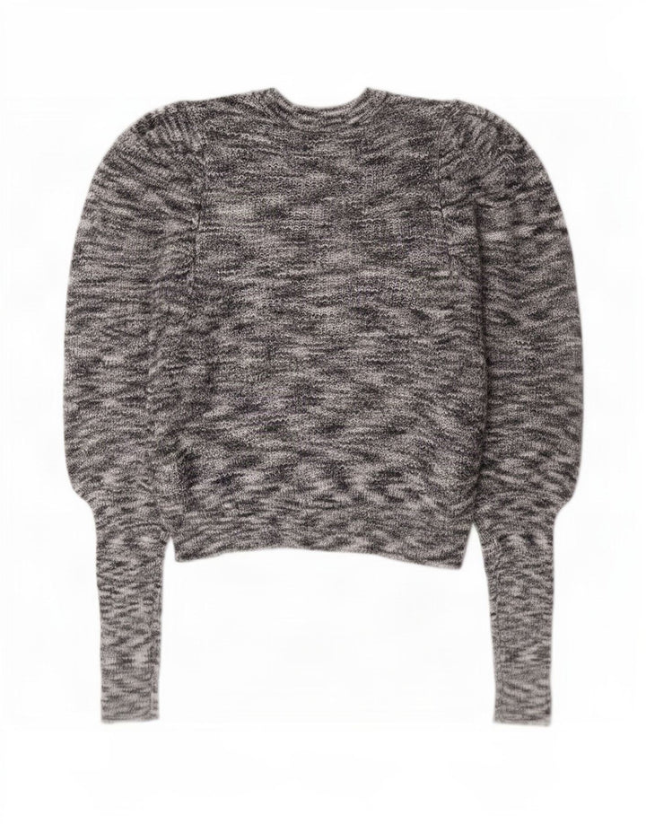 Maglione corto da donna con scollo a barca Ted Baker taglia 2 piccolo grigio screziato